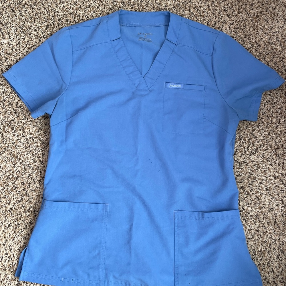 Jaanuu Women's Short Sleeve Blue Top